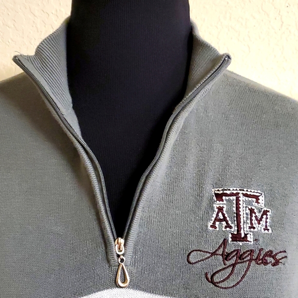 Medium GameDay Texas A & M Cashmere With Metallic Fibers Sweater - Picture 6 of 9